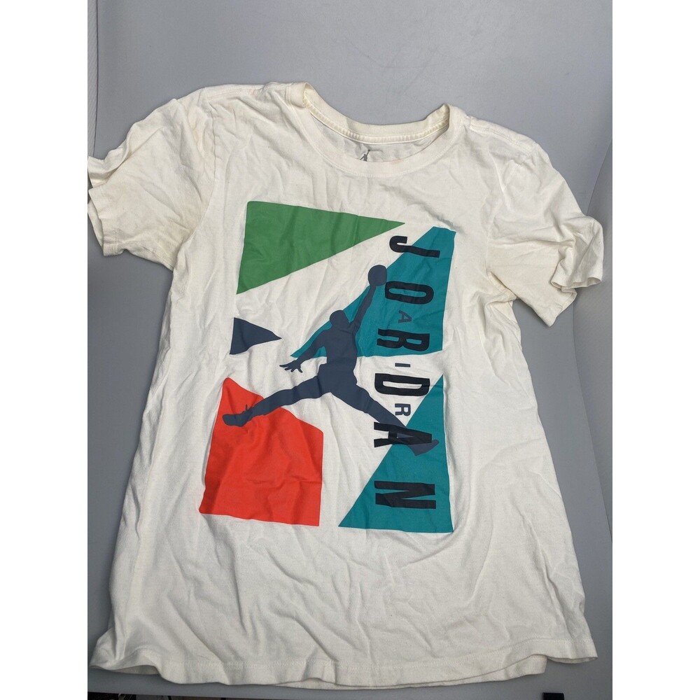 Jordan Air Jordan Jumpman Logo White Teal Green Blue Pink Men's Small T-Shirt